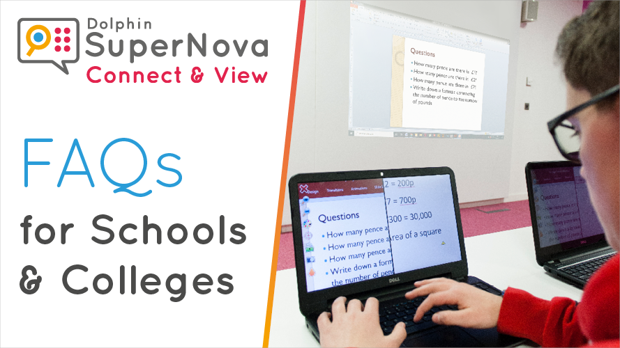 Student using Connect & View